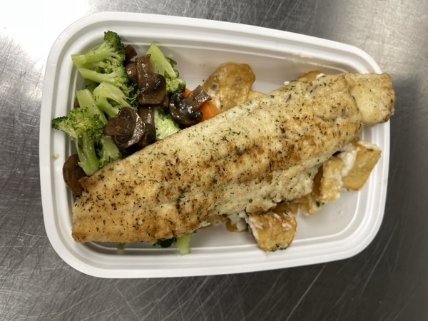 Pan Fried Haddock with lemon garlic potatoes