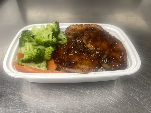 Maple Glazed Pork Tenderloin with rice
